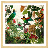 Exotic Lush Jungle And Wild Animals Landscape thumbnail