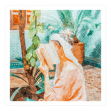Turkish Reader | Morocco Travel Book Club | Modern Bohemian Woman Architecture | Watercolor Painting (Print Only) thumbnail