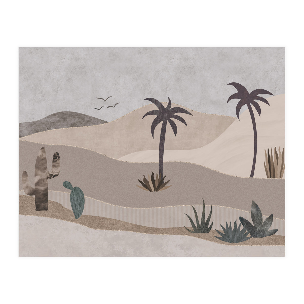 Abstract Landscape Calm Oasis (Print Only)