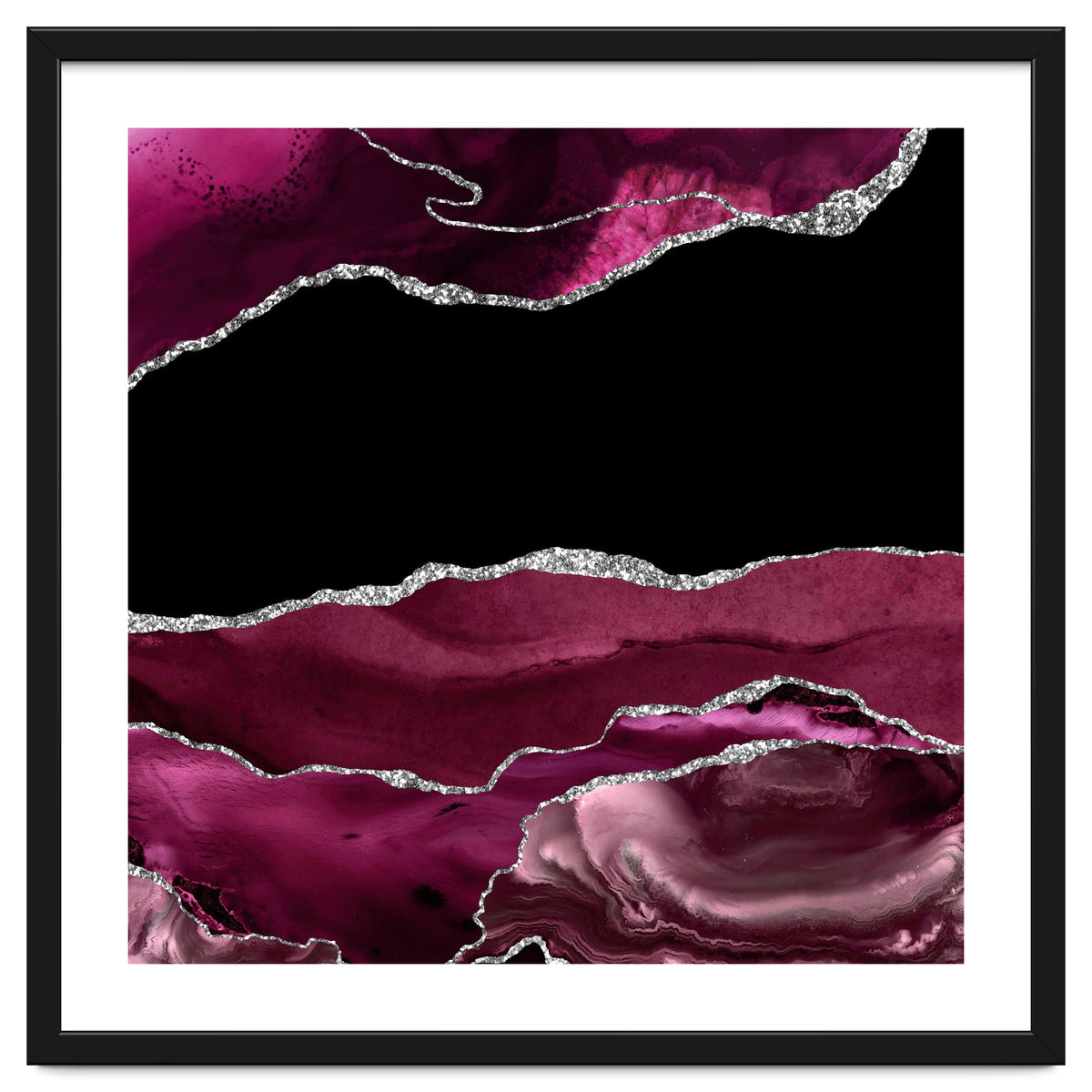 Burgundy & Silver Agate Texture 02