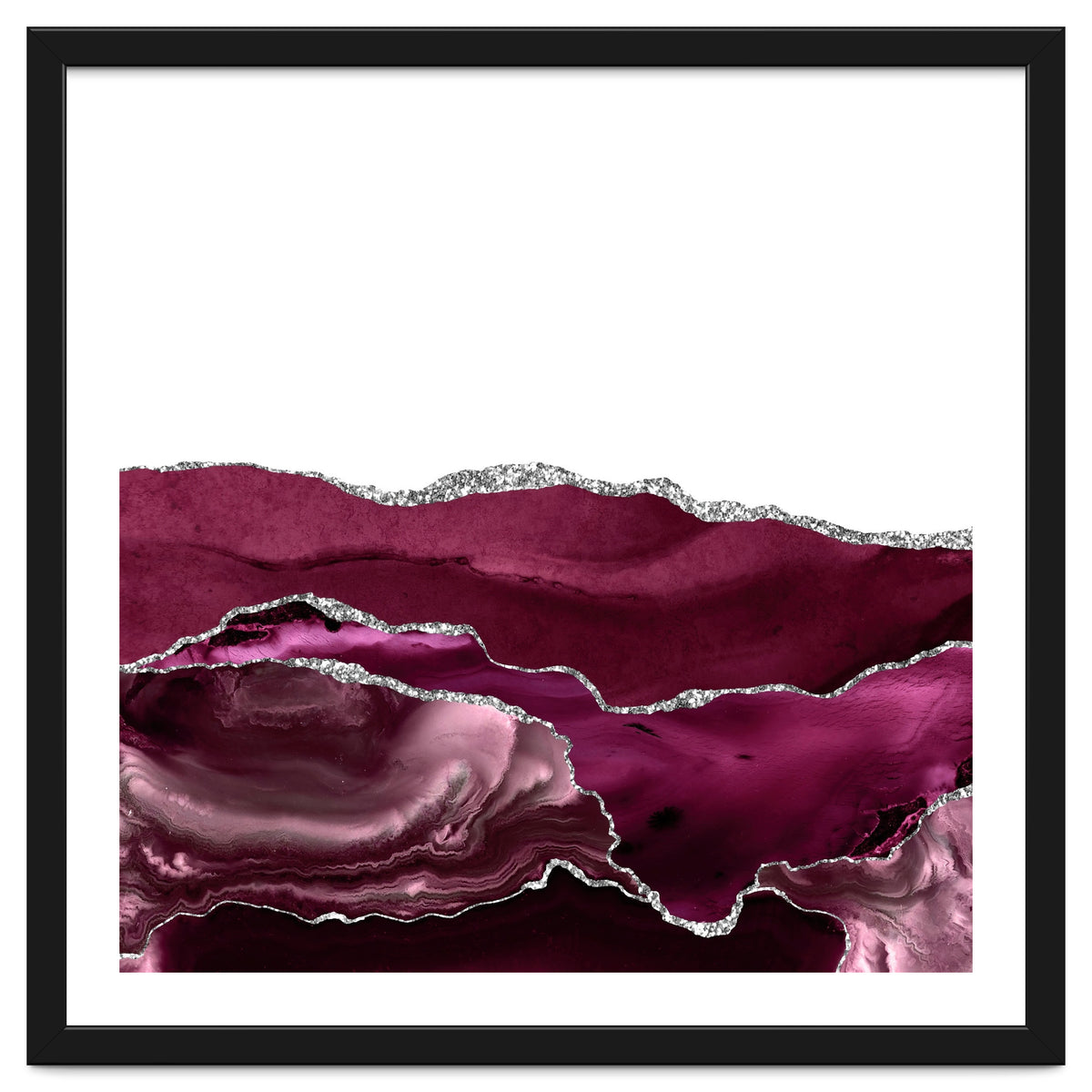 Burgundy & Silver Agate Texture 11