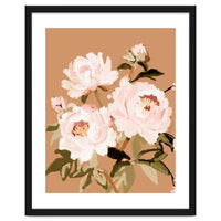 Blush Peony Painting, Floral Wall Art, Neutral Flower Print, Peony Art