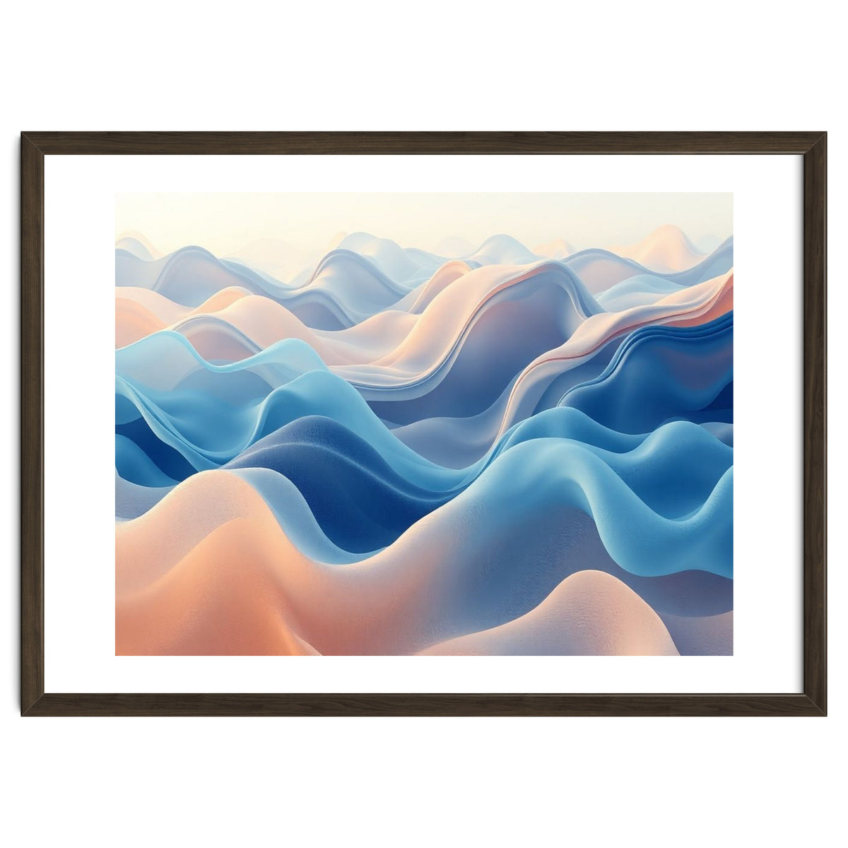 Ethereal Fluid Waves Abstract Art