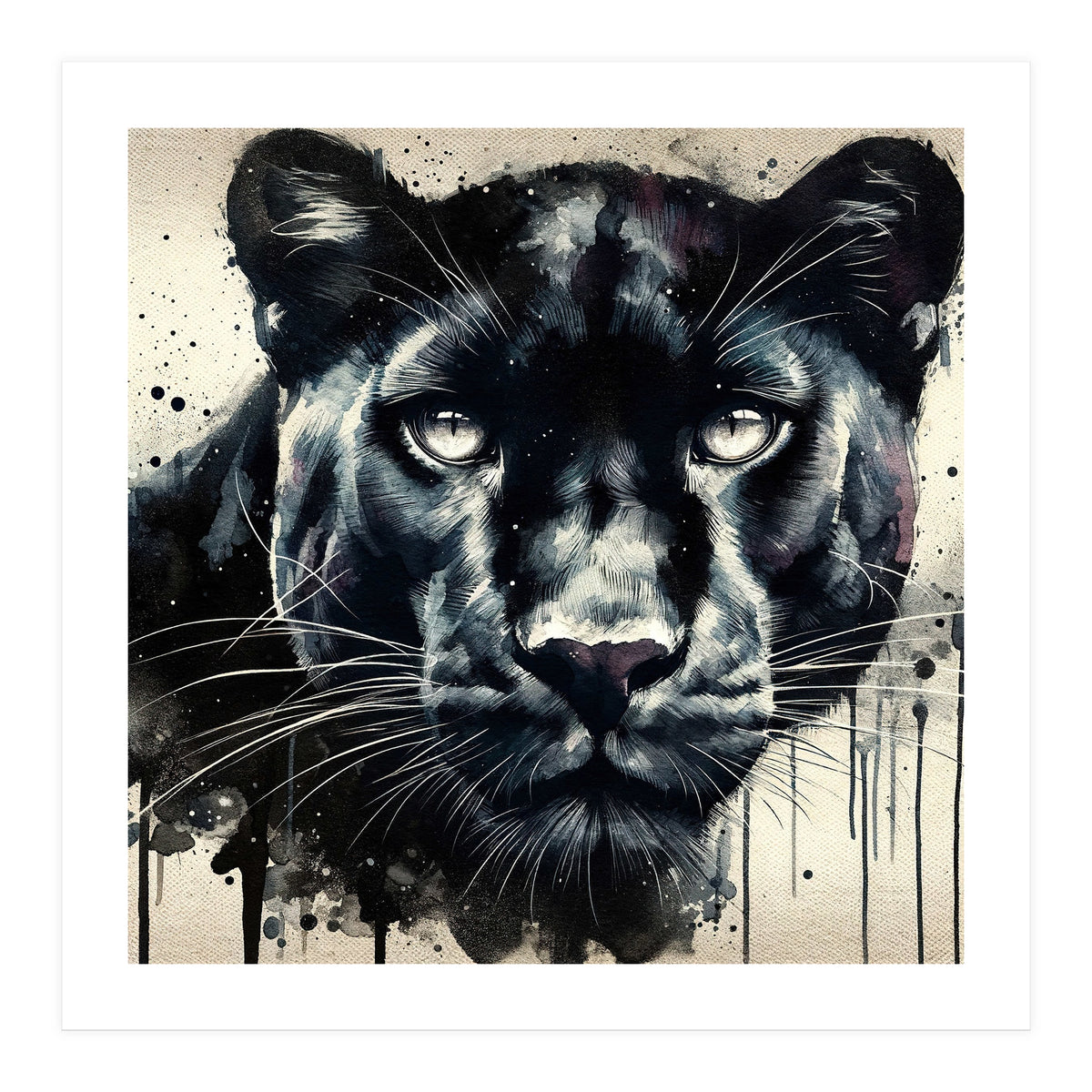 Watercolor Panther (Print Only)