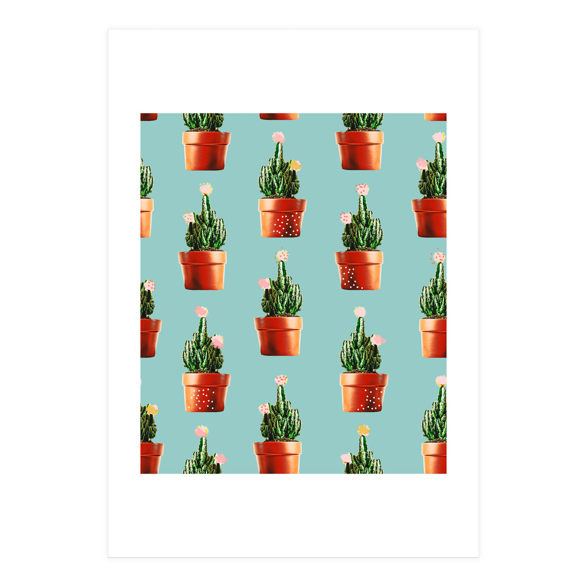 Cactus in Copper Pots #society6 #decor #buyart (Print Only)
