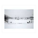 Baseball field covered in snow (Print Only) thumbnail