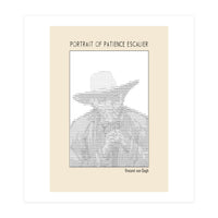 Portrait Of Patience Escalier Vincent Van Gogh Ascii Art (Print Only)