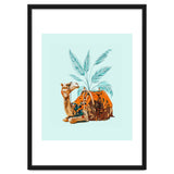 Camel Ride, Modern Bohemian Eclectic Animals, India Culture Travel Palm Desert Painting thumbnail