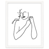 Eternally Connected, Abstract Line Art Love, Sketch Drawing Minimal, Eclectic Human Couple Connection Minimalism Concept thumbnail
