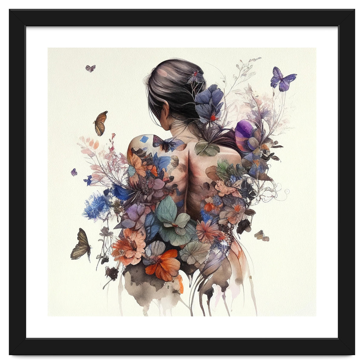 Watercolor Butterfly Bouquet