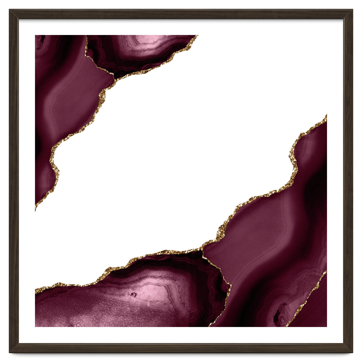 Burgundy & Gold Agate Texture 22