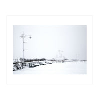 Street light and Bench in Winter snowscape (Print Only)