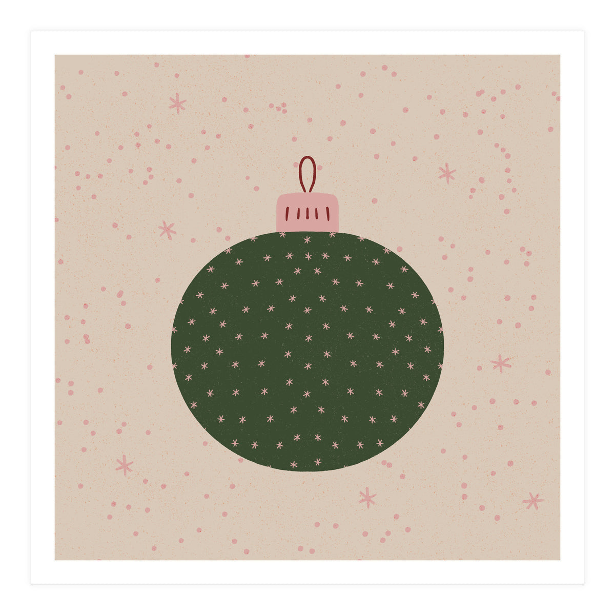 Christmas globe with snowflakes (Print Only)