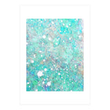 Blue Green Dreamy Marble, Minimal Abstract Pastel Graphic Design Eclectic Bohemian Painting Texture (Print Only) thumbnail