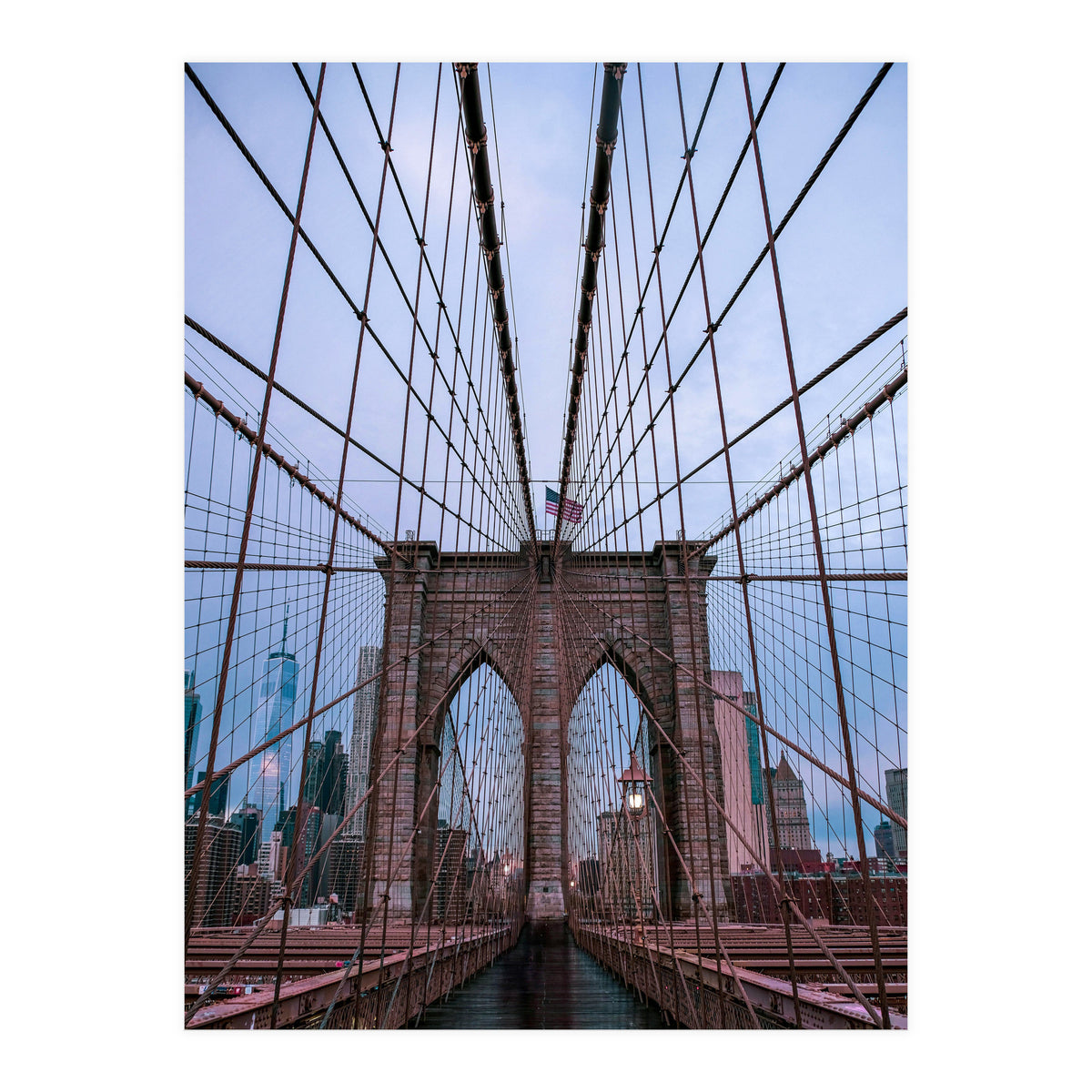 Brooklyn Bridge at Dawn, Iconic New York City Photography (Print Only)