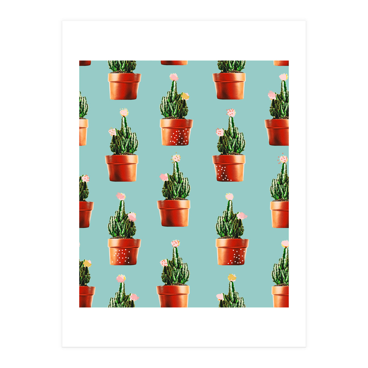 Cactus in Copper Pots #society6 #decor #buyart (Print Only)