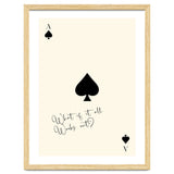 Ace of Spades Motivational Card Print, What If It All Works Out Poster thumbnail