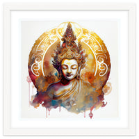 Golden Halo Buddha Portrait