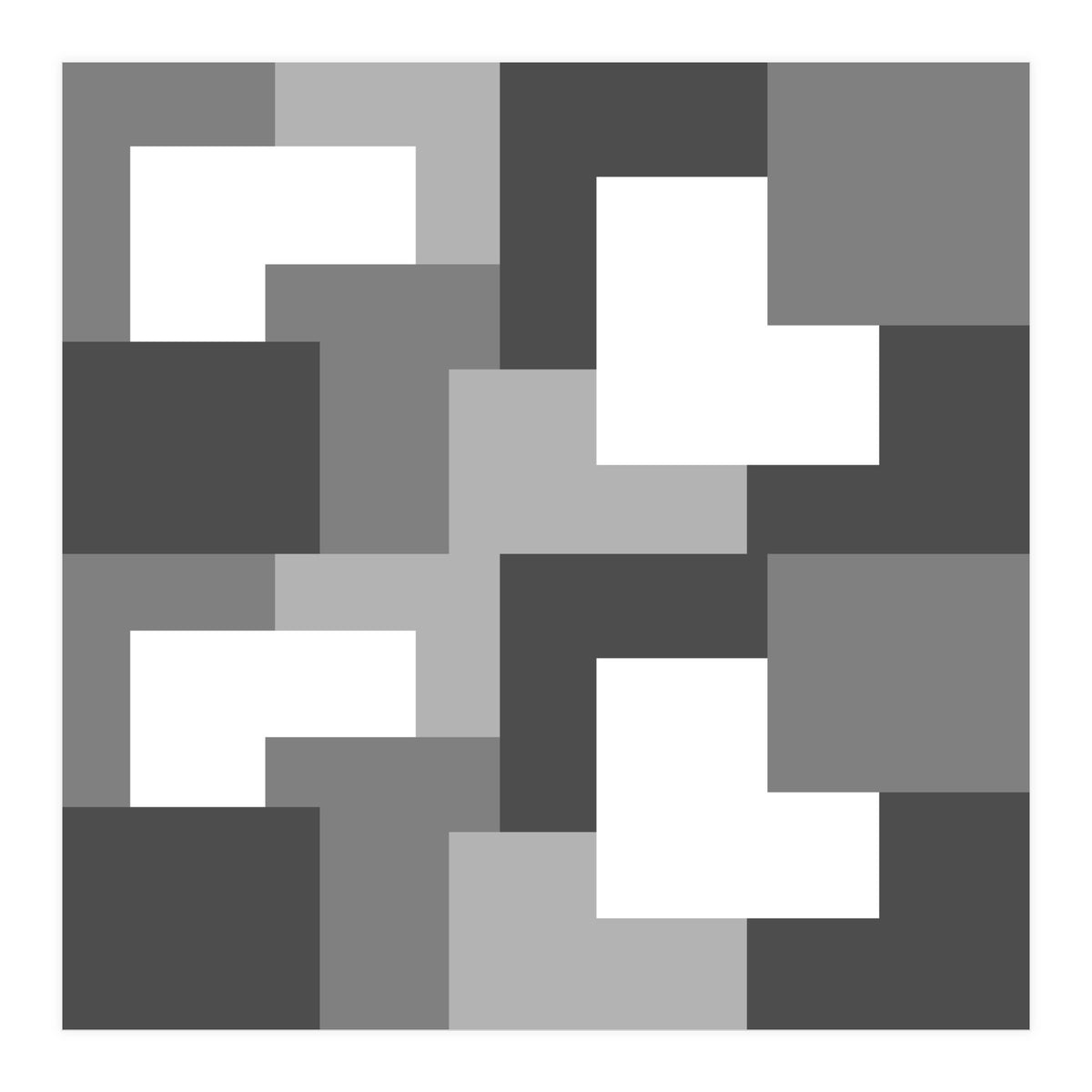 Grey Abstract Square Tiles (Print Only)