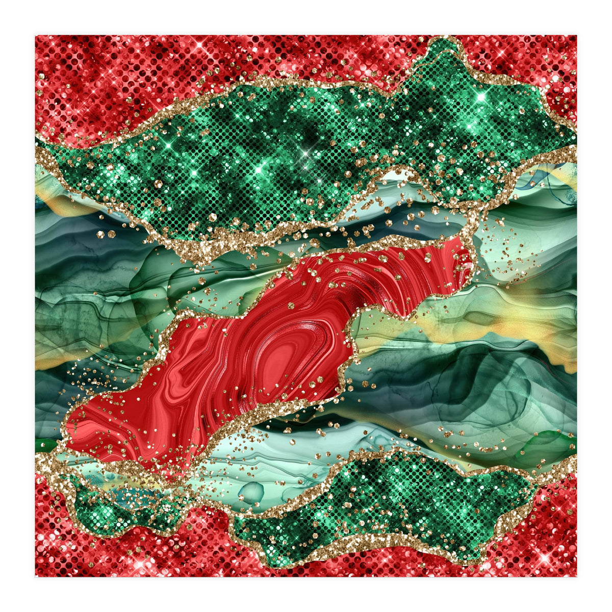 Christmas Glitter Agate Texture 03 (Print Only)