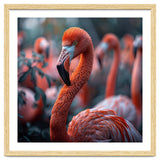 Beautiful Close Up Of A Pink Flamingo Bird thumbnail