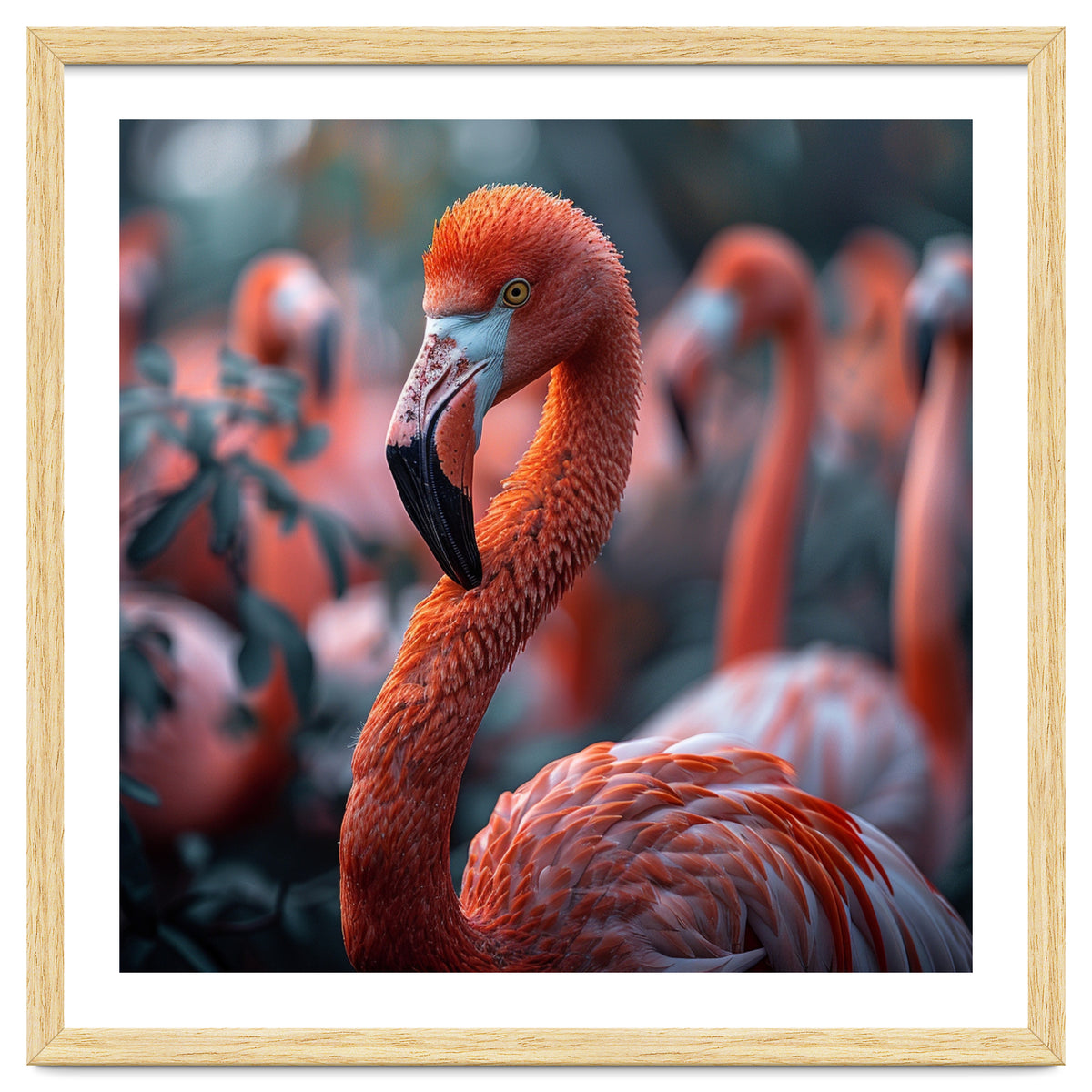 Beautiful Close Up Of A Pink Flamingo Bird