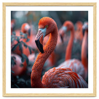Beautiful Close Up Of A Pink Flamingo Bird