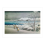 SNOW LANDSCAPE - JAPANESE ENGRAVING - 19TH CENTURY. (Print Only) thumbnail