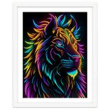 Lion Colored Neon Art thumbnail