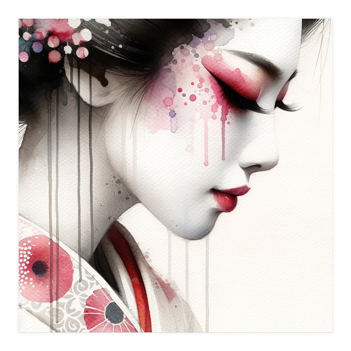 Petal Drift Modern Geisha (Print Only)