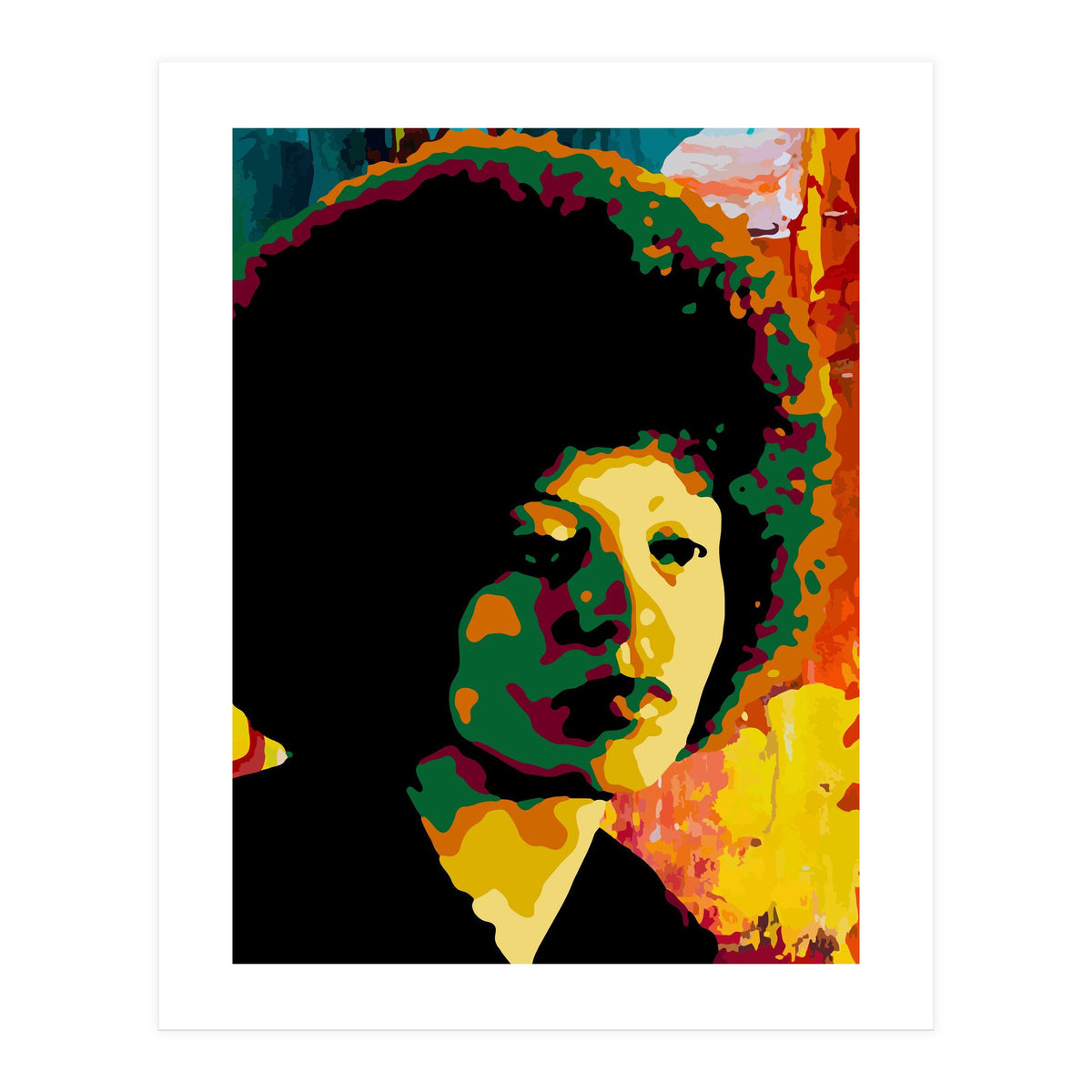 Angela Davis Colorful abstract Art 2 (Print Only)