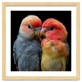 Two Lovebirds Nuzzle Together thumbnail