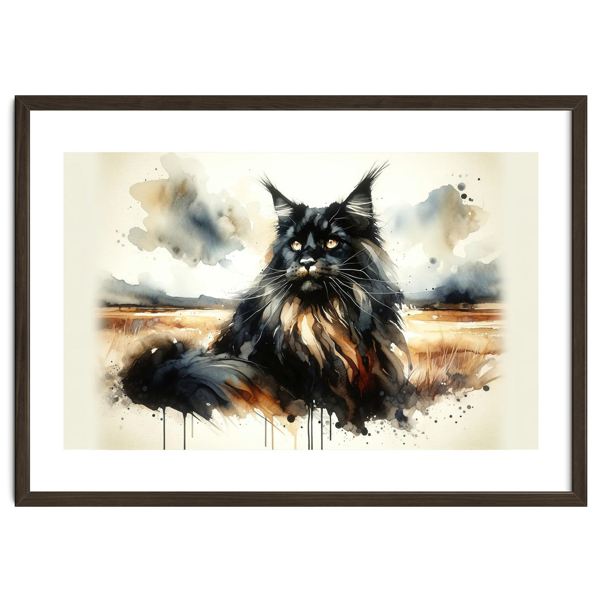 Mystical Black Cat In The Wild