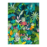 The Midnight Jungle, Botanical Nature Plants Tropical Forest, Watercolor Painting Floral Palm (Print Only) thumbnail