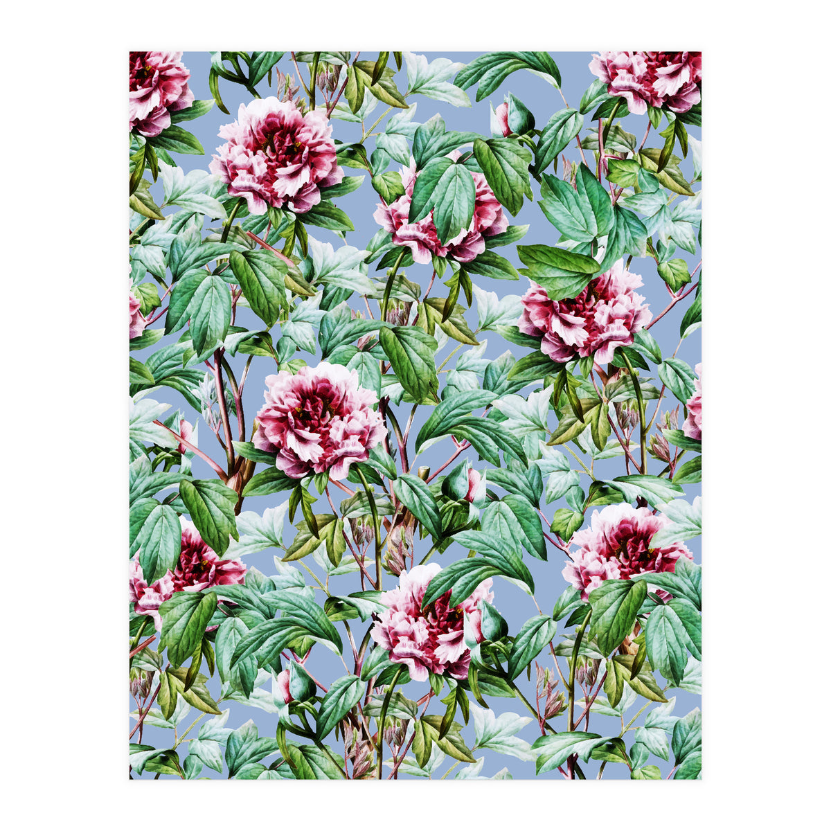 Frosty Florals #society6 #decor #buyart (Print Only)