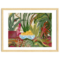 Tropical Table of Lemons still life expressionism oil