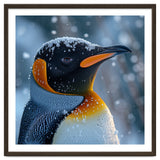 King Penguin Close Up In Snowy Environment thumbnail