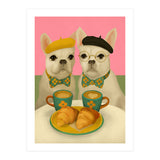 French Bulldogs At Breakfast Café (Print Only) thumbnail