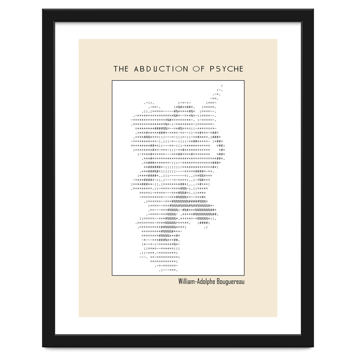 The Abduction of Psyche (1895) – William-Adolphe Bouguereau (ascii art)