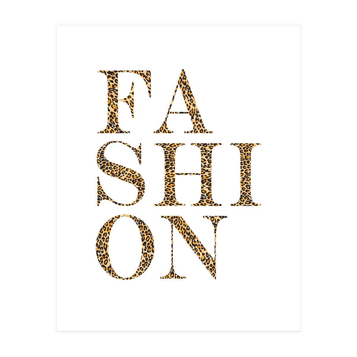 Fashion, Leopard Print Letters, Modern Chic decor (Print Only)