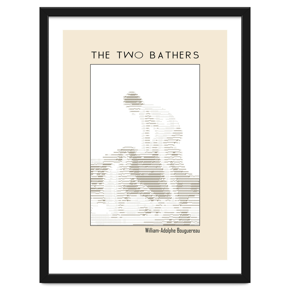 The two bathers (1884) – William-Adolphe Bouguereau (ascii art)