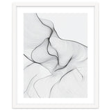 Abstract Black And White Flowing Lines Organic Form thumbnail