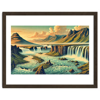 Vintage Iceland, Landscape Poster