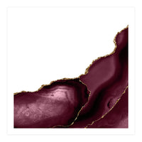 Burgundy & Gold Agate Texture 26  (Print Only)