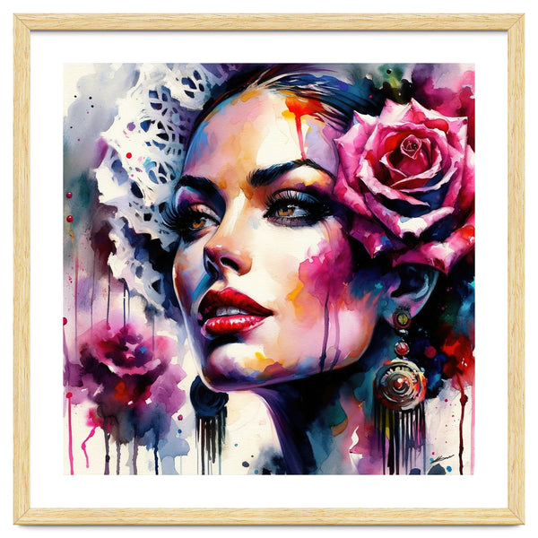Rose Mantilla Flamenco Portrait