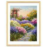 Serene Summer Garden Path Oil Painting thumbnail