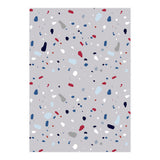 Modern Gray Blue Rounded Terrazzo (Print Only) thumbnail