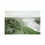Tourists walking along the waterfall - Iceland (Print Only) thumbnail