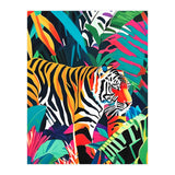 The Tigress, Fearless Wild Animal Tropical Jungle, Multicolor Cat Confidence Peaceful Calm Bohemian Eclectic (Print Only) thumbnail