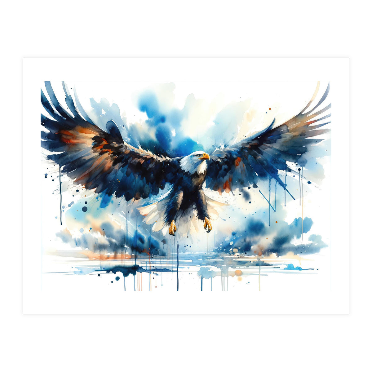 Soaring Spirit Of Freedom Eagle In Flight (Print Only)